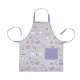 Cotton Canvas Apron with an adjustable tie  Cats in the Kitchen  Lilac  small