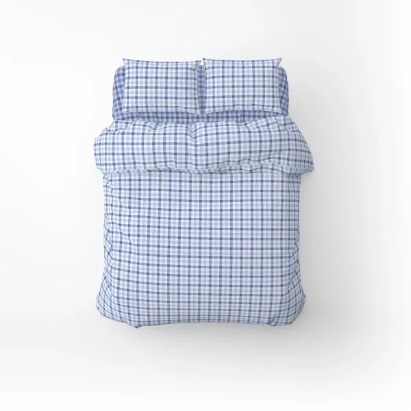 One and a half bedding set Home Line "CAGE" (blue/grey-blue) 1