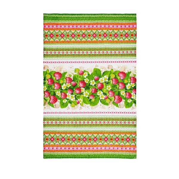 Cotton Waffle Kitchen Towel Home Line Ethno Strawberries 45x70 cm 175568