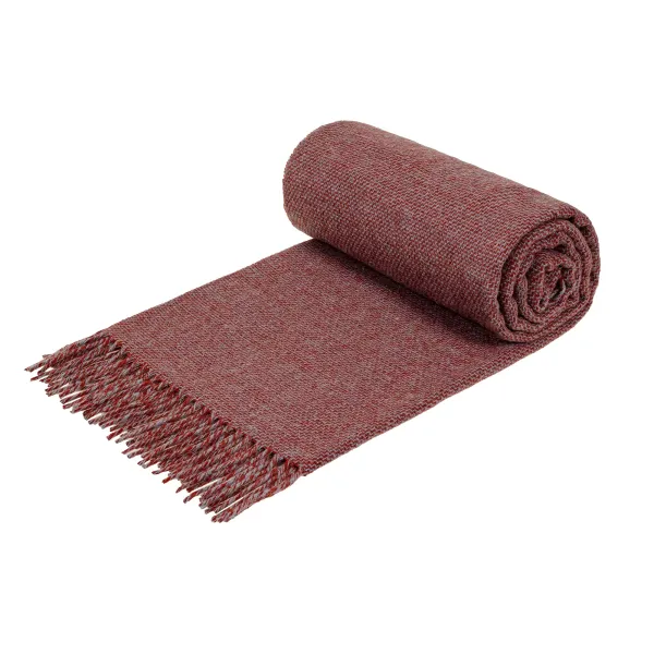 Pure Wool Plaid  Amira Oslo Terracotta Grey 140x200cm 173167